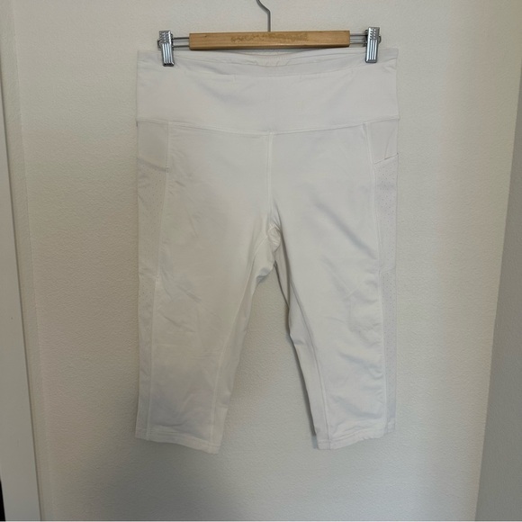 Lululemon Mind Over Miles Crop Leggings 17" Inseam White Size 10 Women’s - Picture 2 of 10